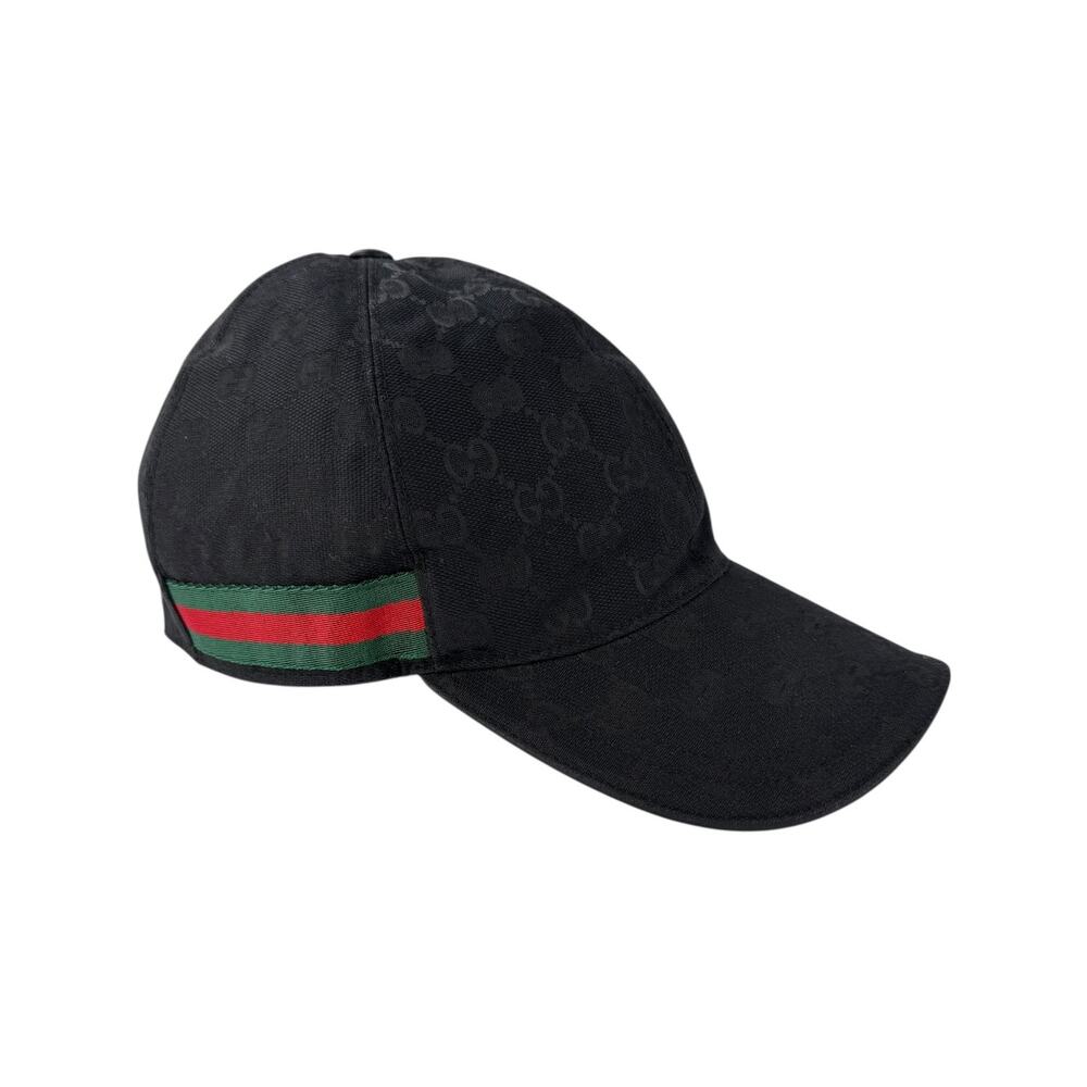 Gucci Sherry Line Black Monogram Baseball Cap